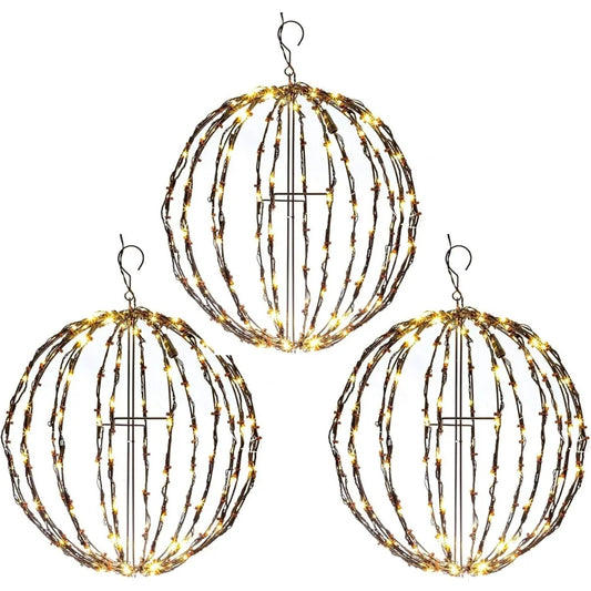 3-Pack Christmas LED Long-Lasting Light Balls