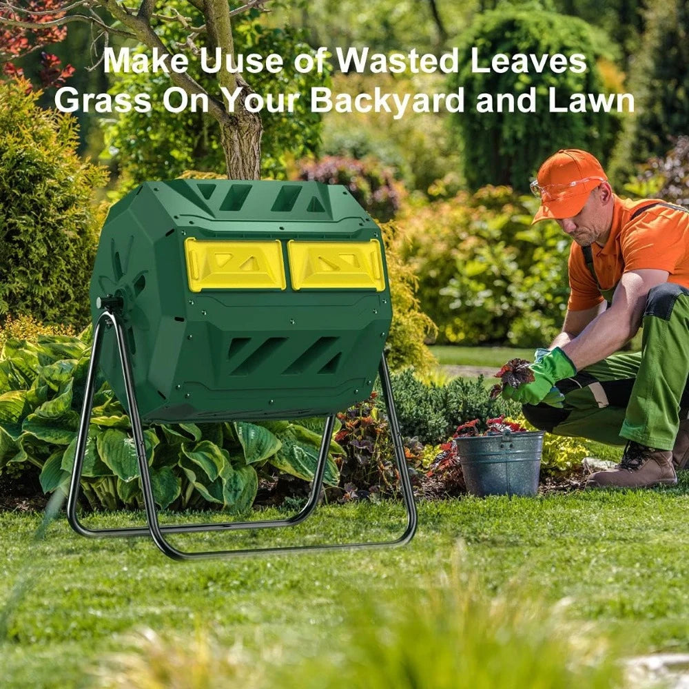 Yard Waste and Compost Tumbler Bin