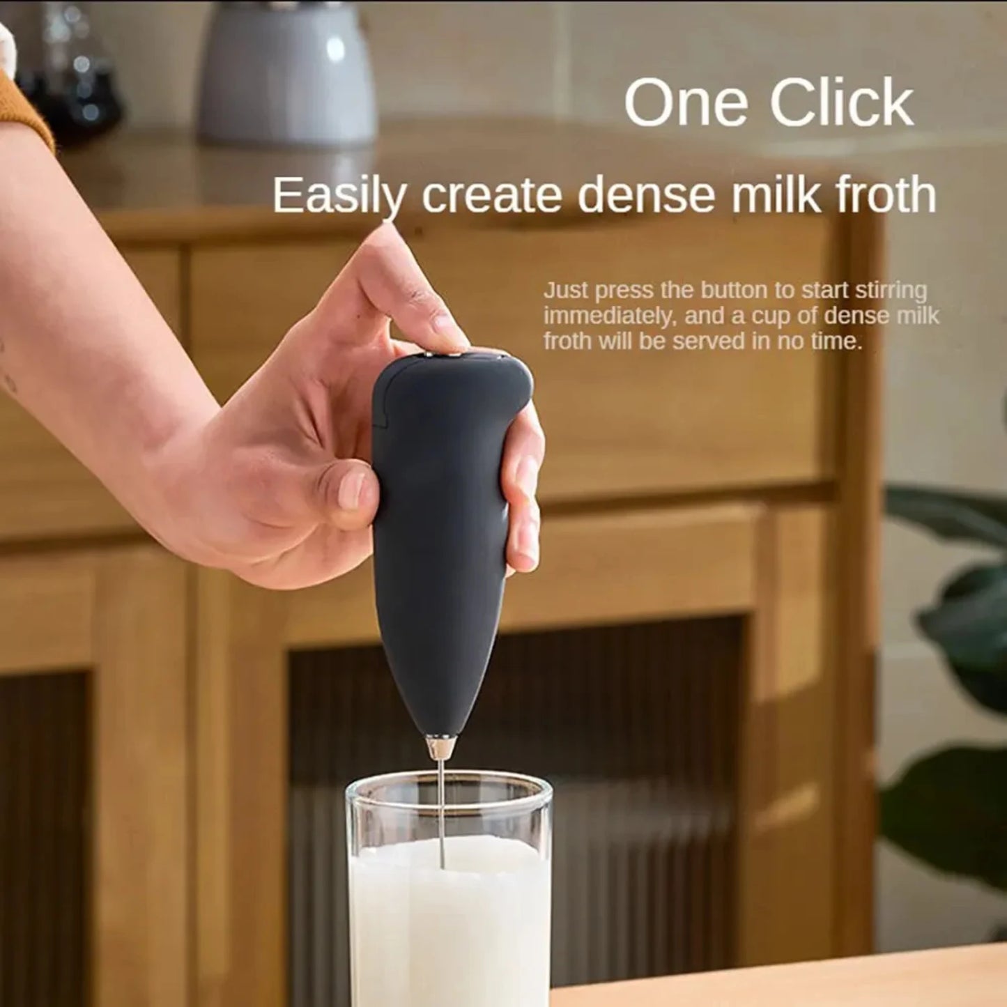 Portable Mini Electric Milk Frother Mixer