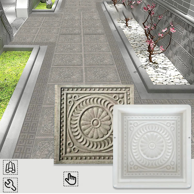 DIY Walkway Stepping Stones Cement Paving Mould