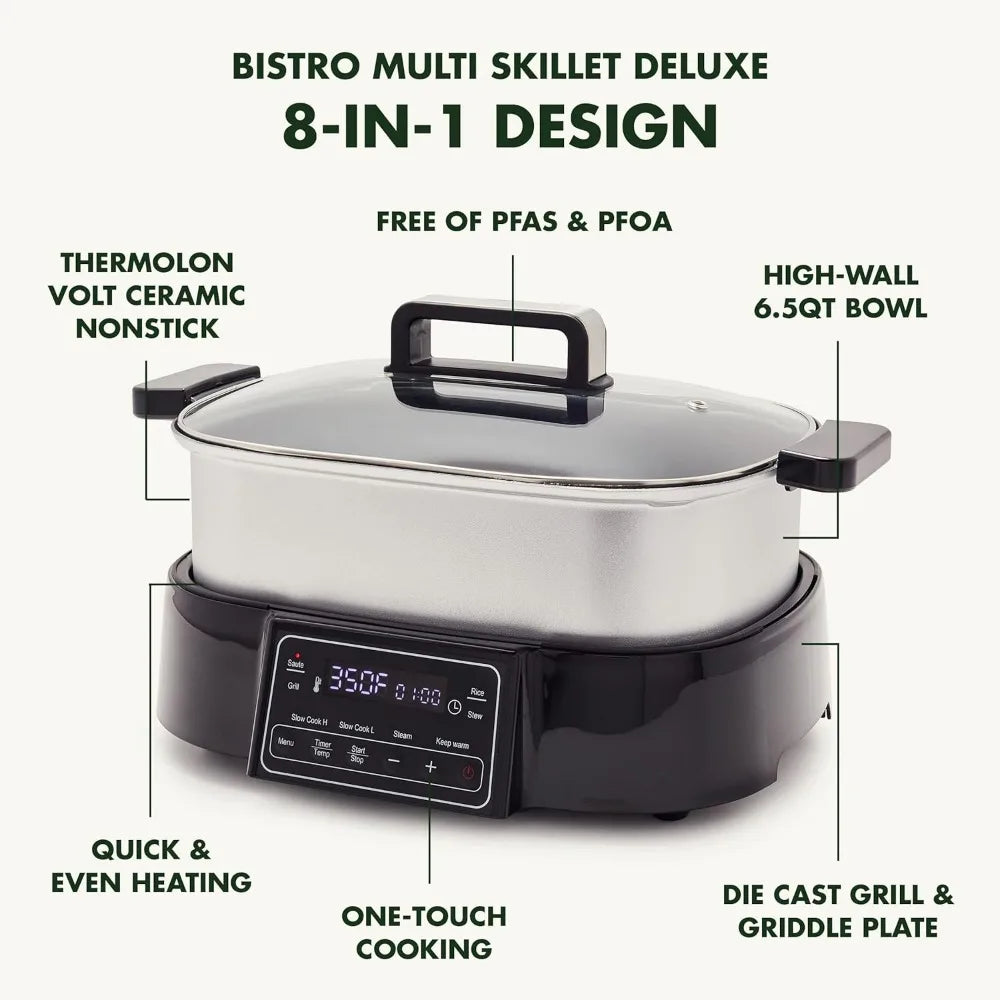 Stainless Steel 8-in-1Stir-Fry and Rice Cooker